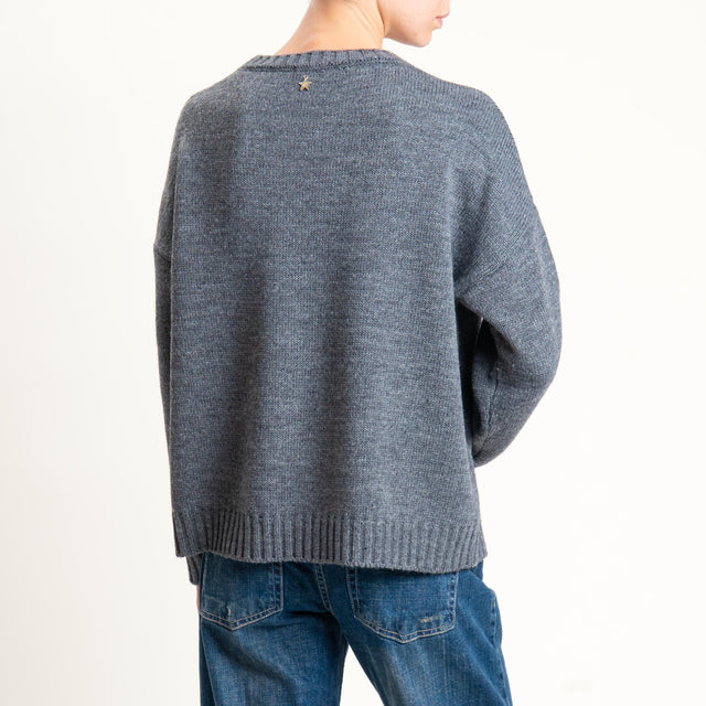 Souvenir-Maglia SNOOPY misto lana - antracite