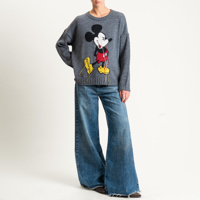 Souvenir-Maglia topolino misto alpaca - antracite