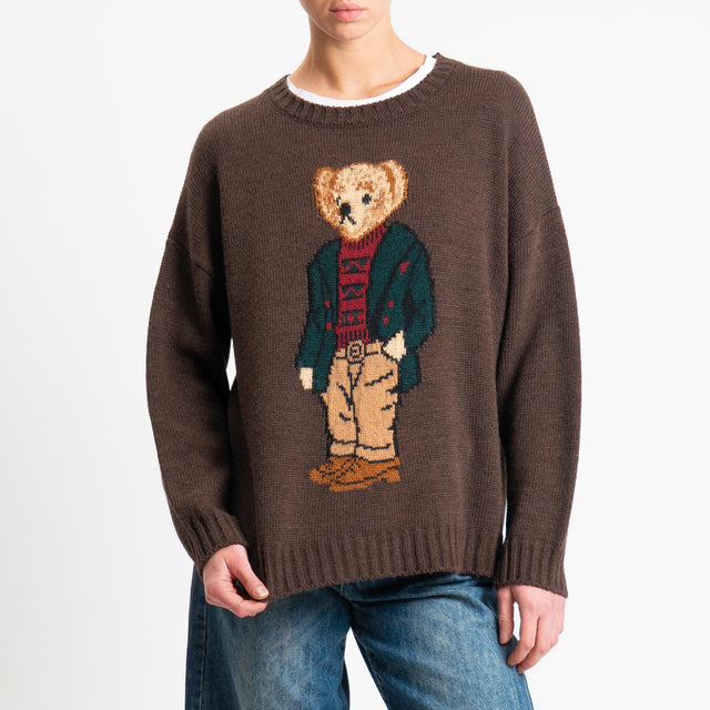 Souvenir-Maglia orsetto misto alpaca - moro