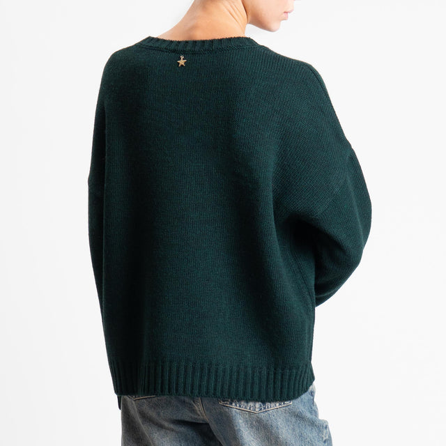 Souvenir-Maglia orsetto paillettes - Verde