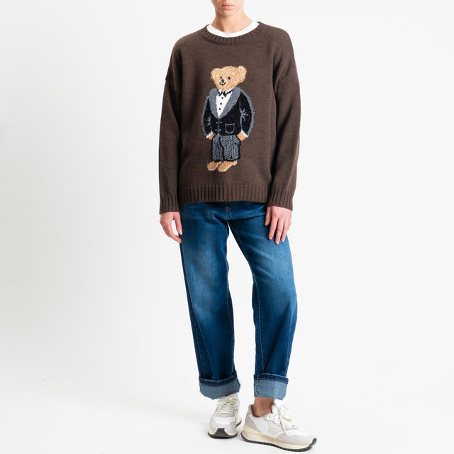 Souvenir-Maglia orsetto misto alpaca - moro