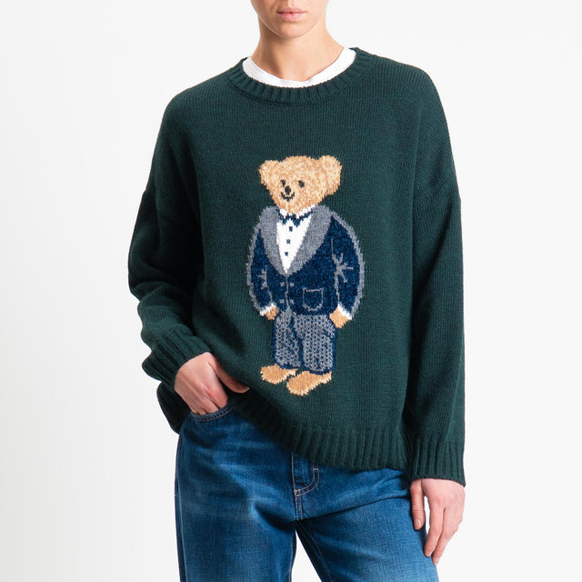 Souvenir-Maglia orsetto misto alpaca - Verde