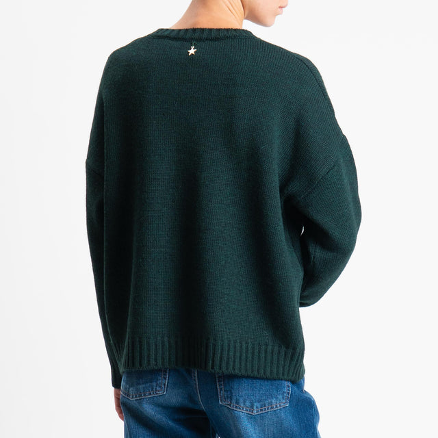 Souvenir-Maglia orsetto misto alpaca - Verde