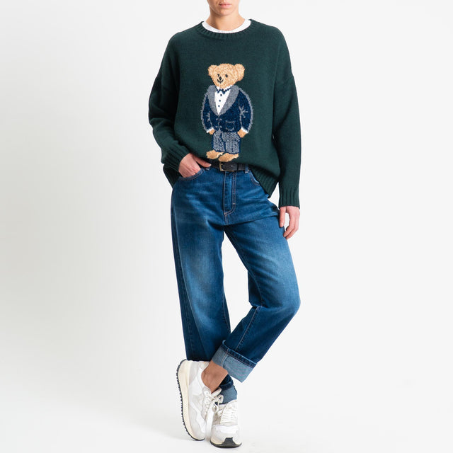 Souvenir-Maglia orsetto misto alpaca - Verde