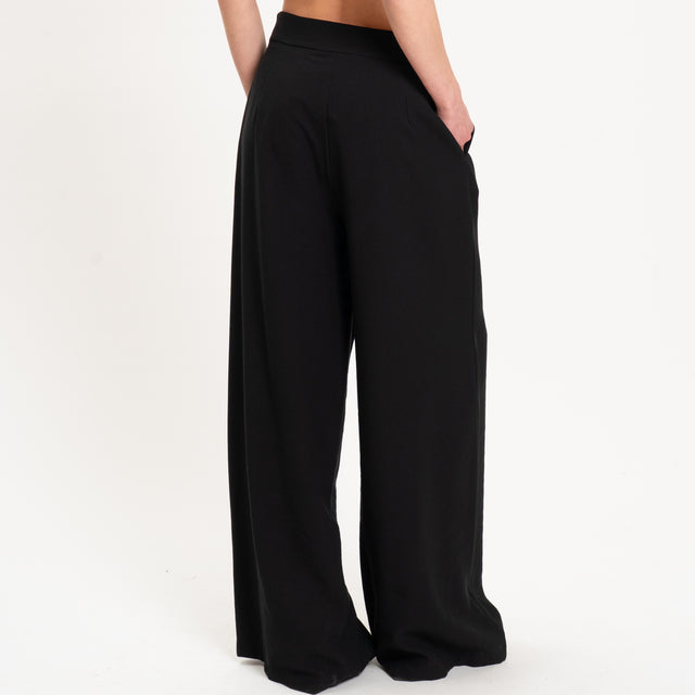Souvenir-Pantalone wide leg portafoglio - nero