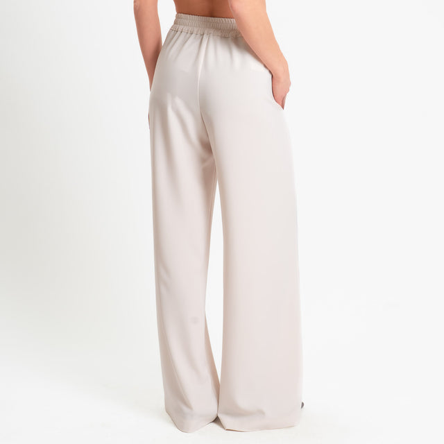 Souvenir-Pantalone tessuto fluido elastico dietro - burro