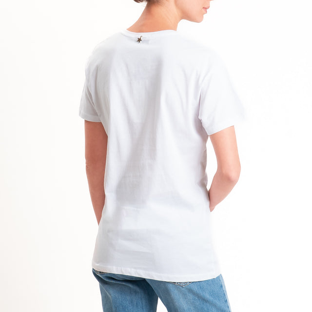 Souvenir-T-shirt stampa woman - bianco