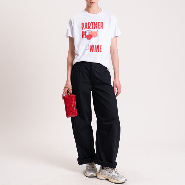 Souvenir-Pantalone GAYA barrel elastico dietro - nero