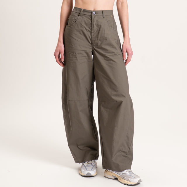 Souvenir-Pantalone GAYA barrel elastico dietro - militare