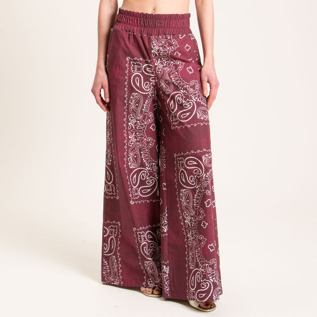 Souvenir-Pantalone fantasia bandana elastico in vi - india/latte