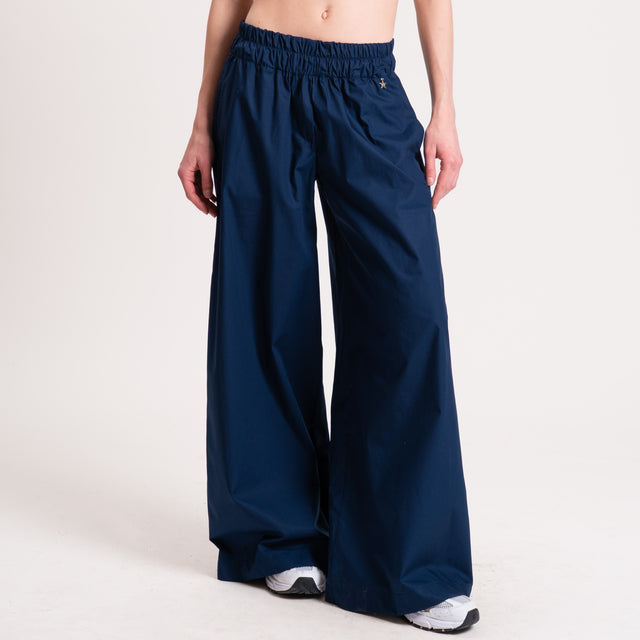 Souvenir-Pantalone popeline wide leg - blu
