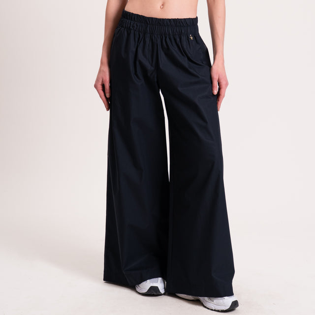 Souvenir-Pantalone popeline wide leg - nero