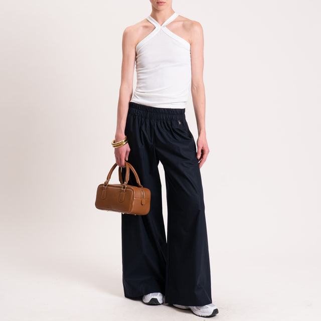Souvenir-Pantalone popeline wide leg - nero