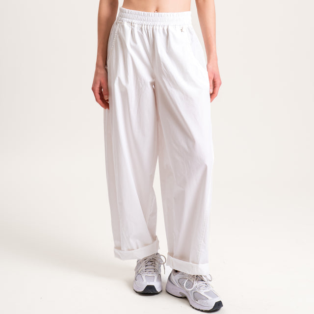 Souvenir-Pantalone balloon cotone super light - panna