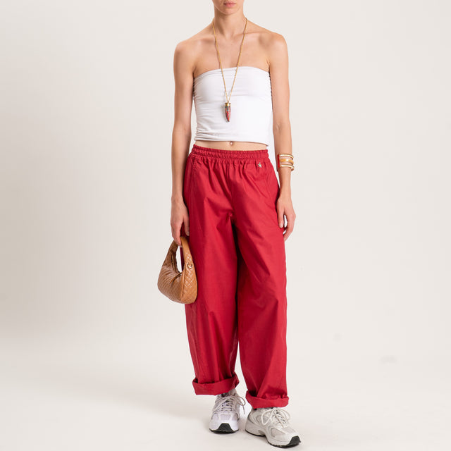 Souvenir-Pantalone balloon cotone super light - rosso