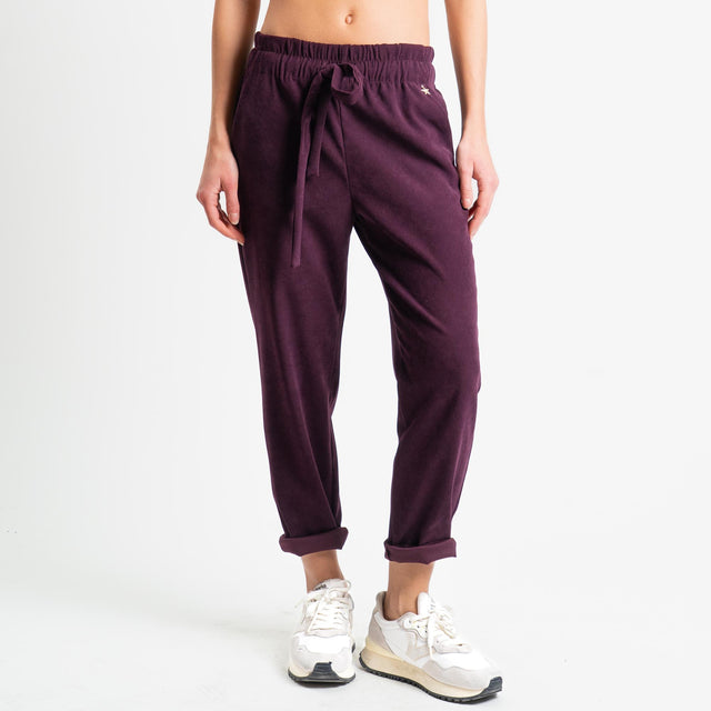 Souvenir-Pantalone con coulisse - amarone