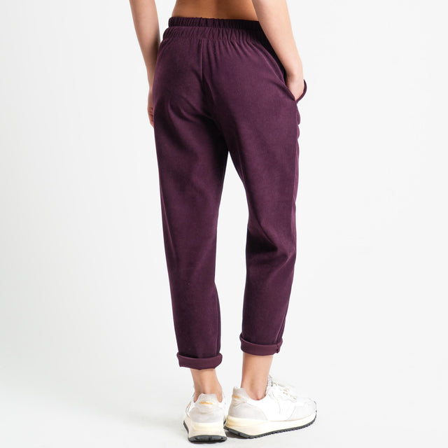 Souvenir-Pantalone con coulisse - amarone
