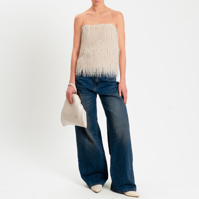 Souvenir-Top frange - panna