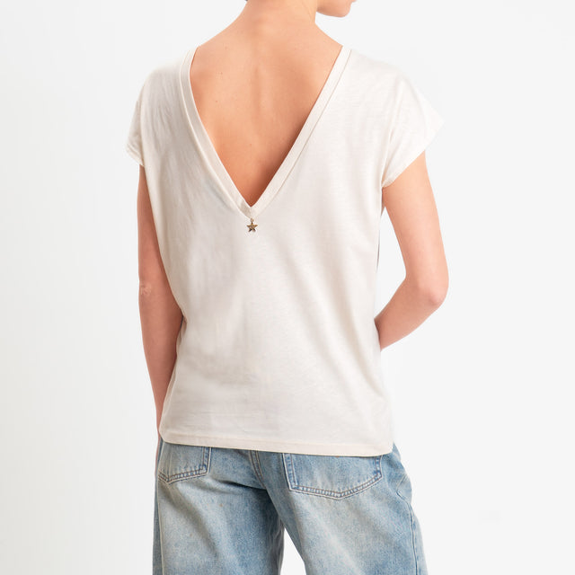 Souvenir-T-shirt scollo v dietro - ghiaccio