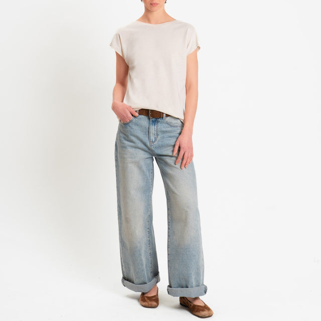 Souvenir-T-shirt scollo v dietro - ghiaccio