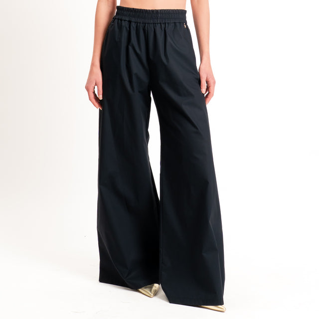 Souvenir-Pantalone popeline wide leg - nero