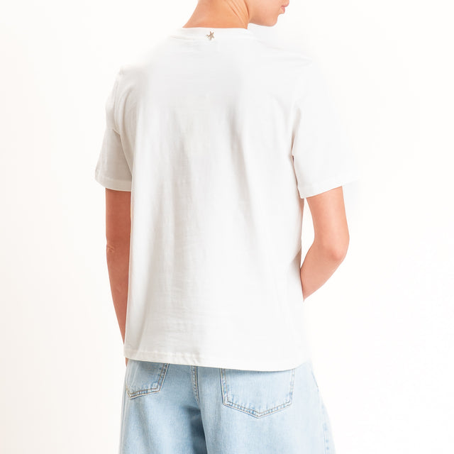 Souvenir-T-shirt "LA DOLCE VITA" - Bianco
