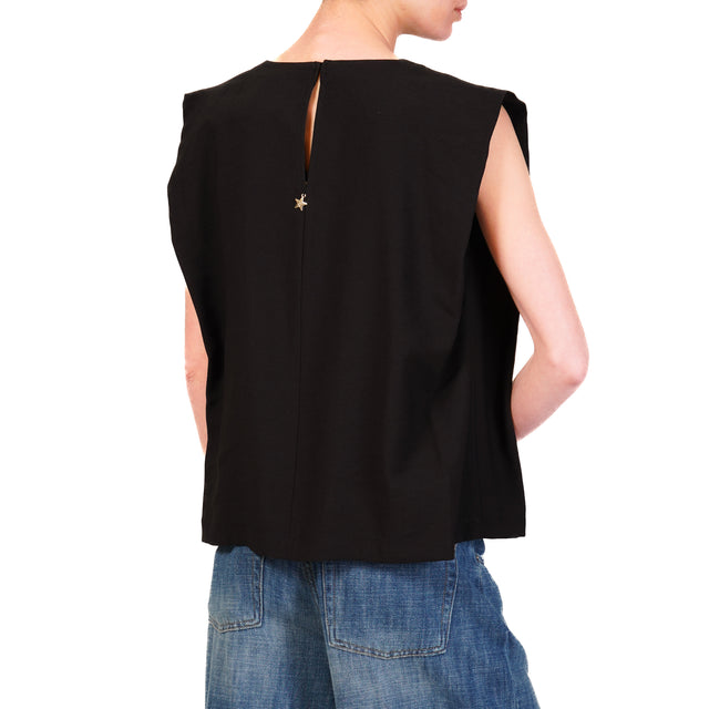 Blusa sin mangas de recuerdo - Negra