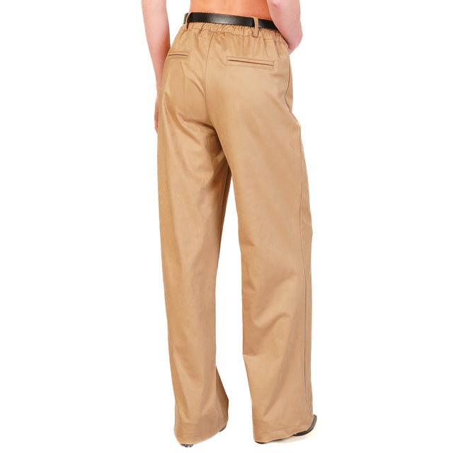 Pantalón Haveone efecto ante con espalda elástica - arena