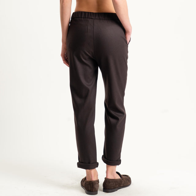 Souvenir-Pantalone elastico dietro - moro