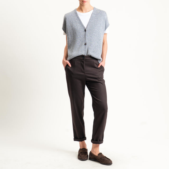 Souvenir-Pantalone elastico dietro - moro