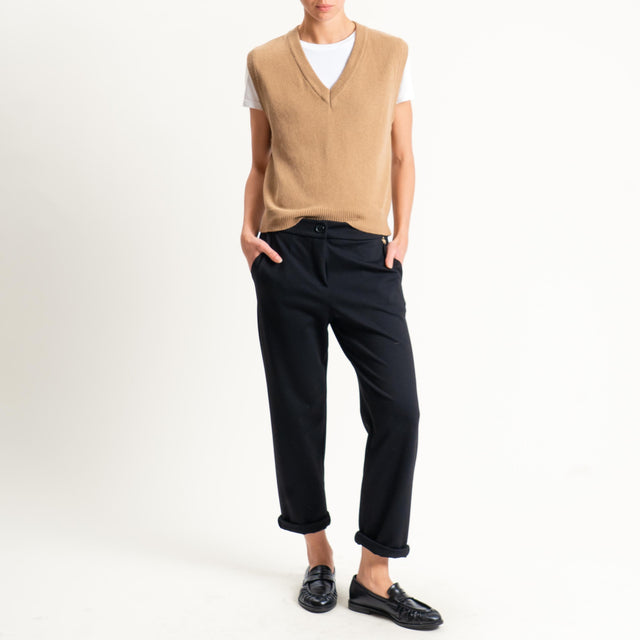 Souvenir-Pantalone elastico dietro - nero