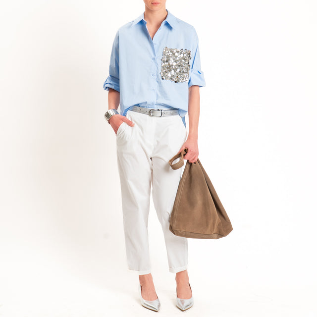 Souvenir-Pantalone MIA chino elastico dietro - bianco