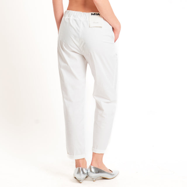 Souvenir-Pantalone MIA chino elastico dietro - bianco