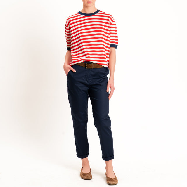 Souvenir-Pantalone MIA chino elastico dietro - blu