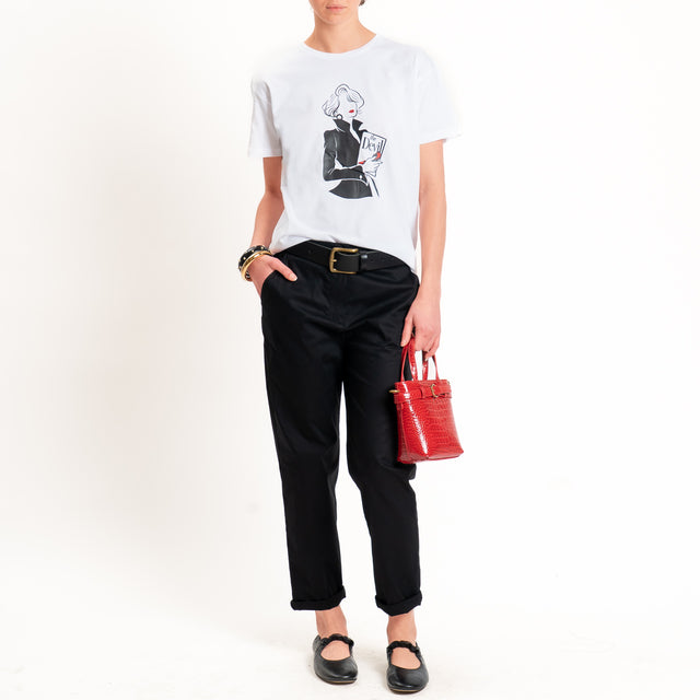 Souvenir-Pantalone MIA chino elastico dietro - nero