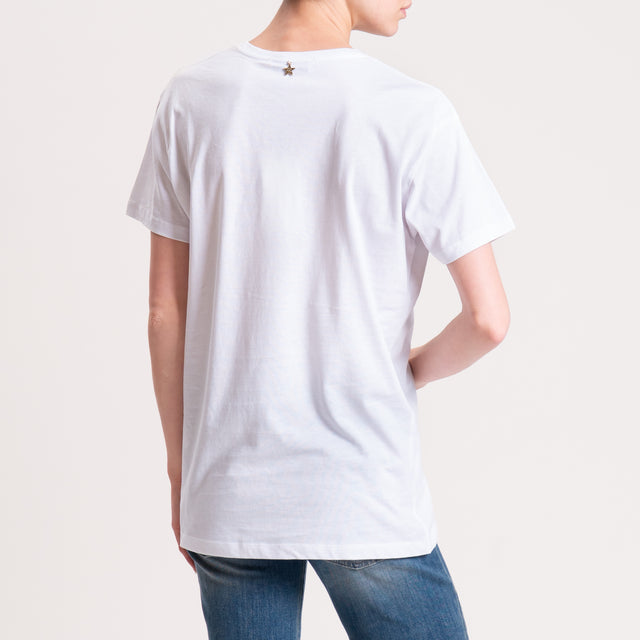 Souvenir-T-shirt stampa WOMAN - bianco