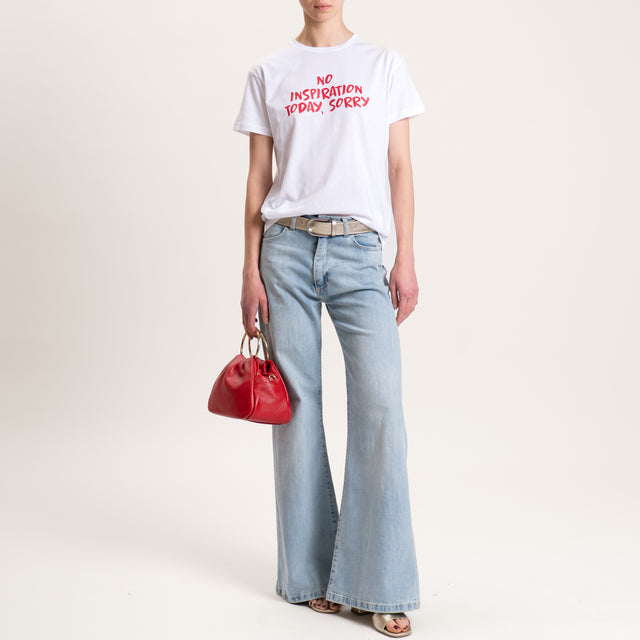 Souvenir-T-shirt "NO INSPIRATION" - bianco