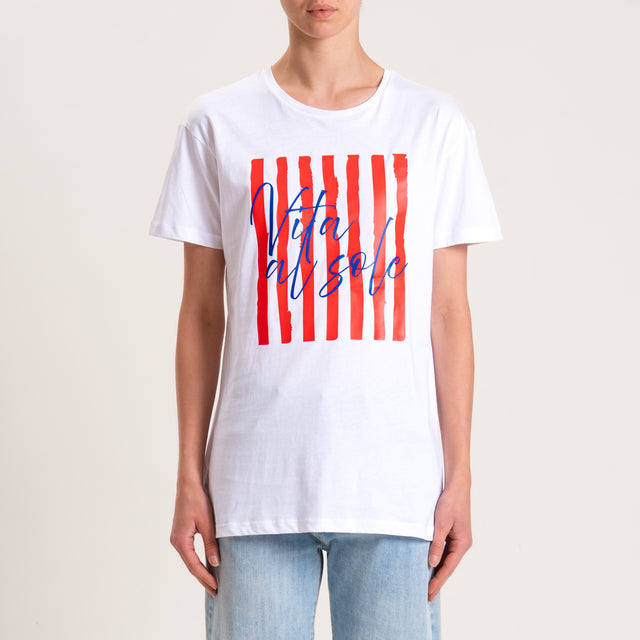 Souvenir-T-shirt "VITA AL SOLE" - bianco