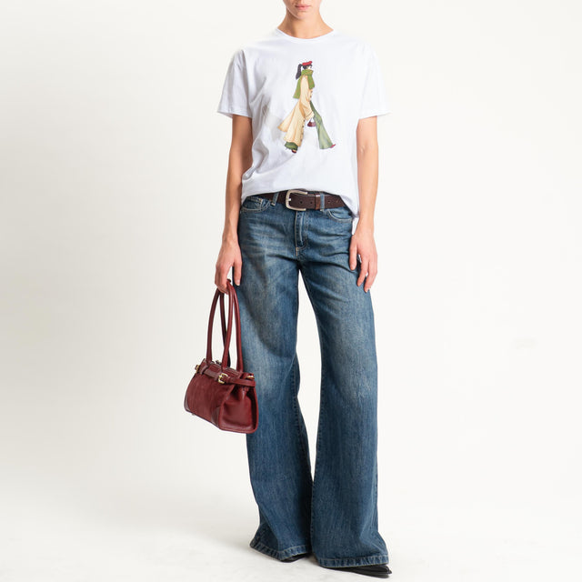 Souvenir-T-shirt stampa woman - bianco