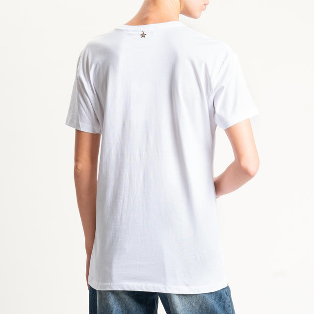 Souvenir-T-shirt stampa woman - bianco