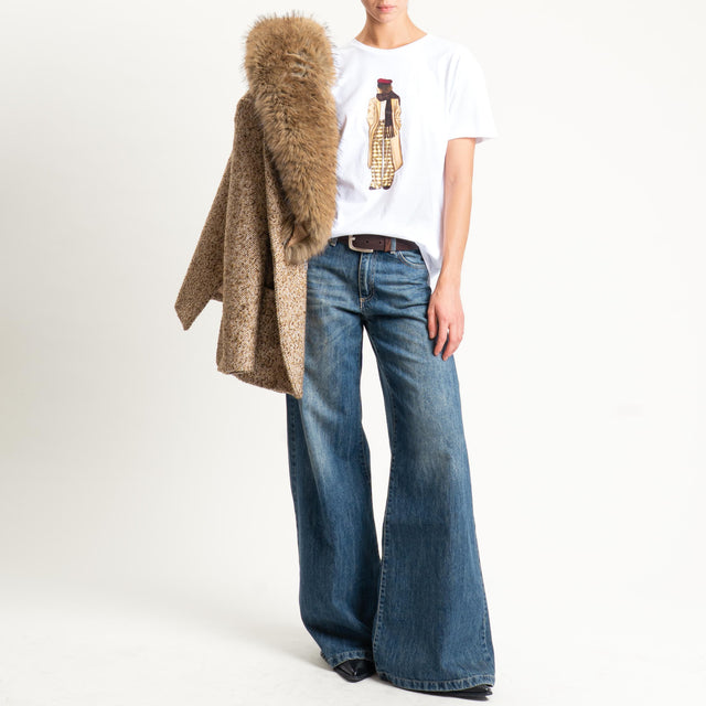 Souvenir-T-shirt stampa woman - bianco
