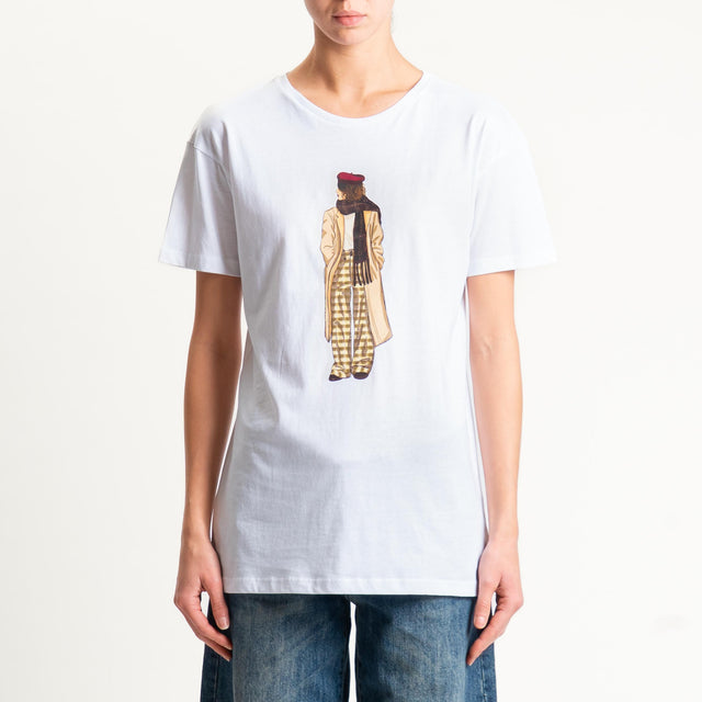 Souvenir-T-shirt stampa woman - bianco
