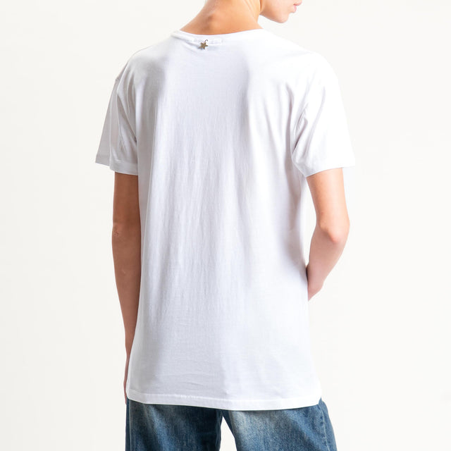 Souvenir-T-shirt stampa woman - bianco