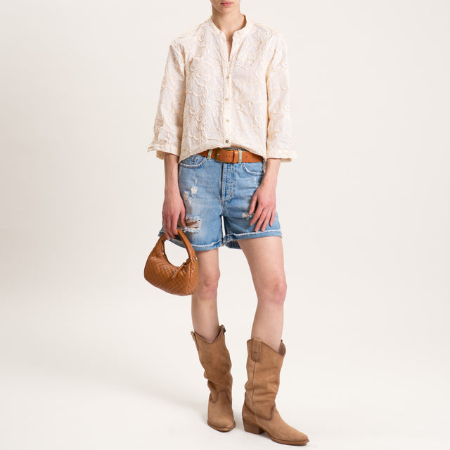 Souvenir-Shorts jeans con rotture - denim