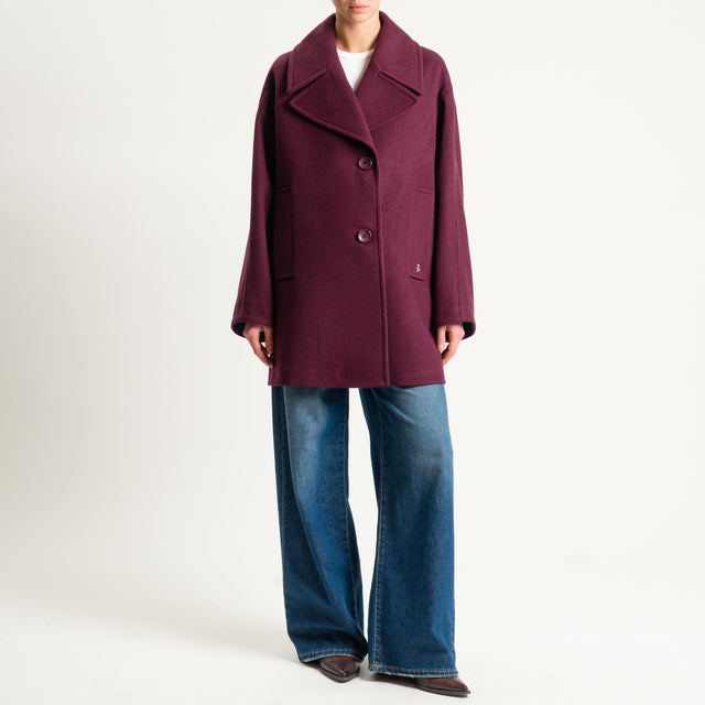 Souvenir- Cappotto misto lana - amarone