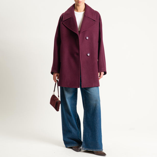 Souvenir- Cappotto misto lana - amarone