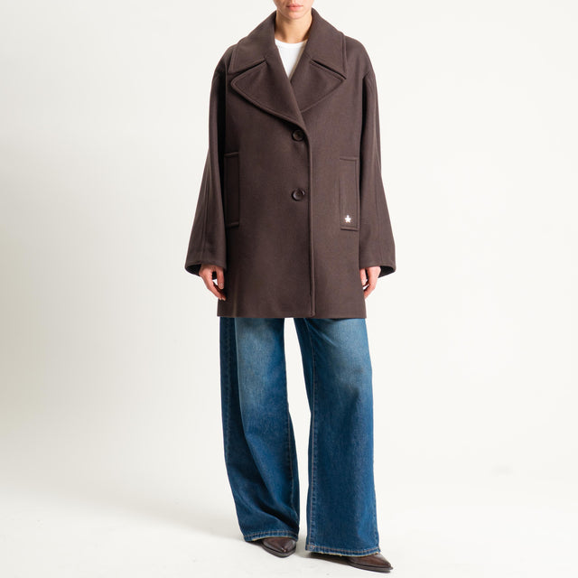 Souvenir- Cappotto misto lana - fondente