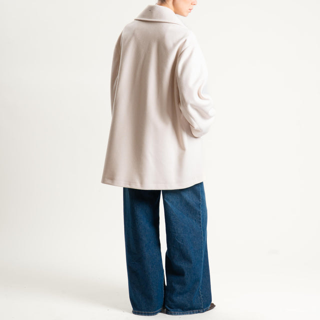 Souvenir- Cappotto misto lana - panna