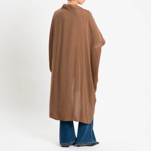 Souvenir-Kimono tessuto fluido modal - tabacco