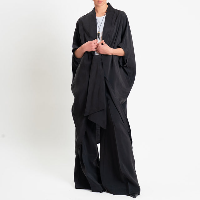 Souvenir-Pantalone wide leg tessuto fluido modal - nero